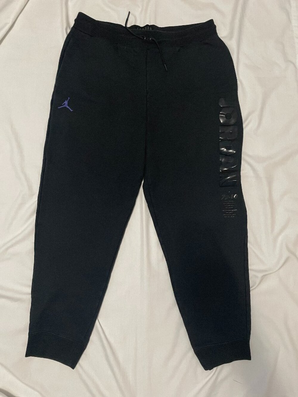 Jordan Sweatpants Mens XL 72-10 Vintage Black BQ0195-010 Preowned